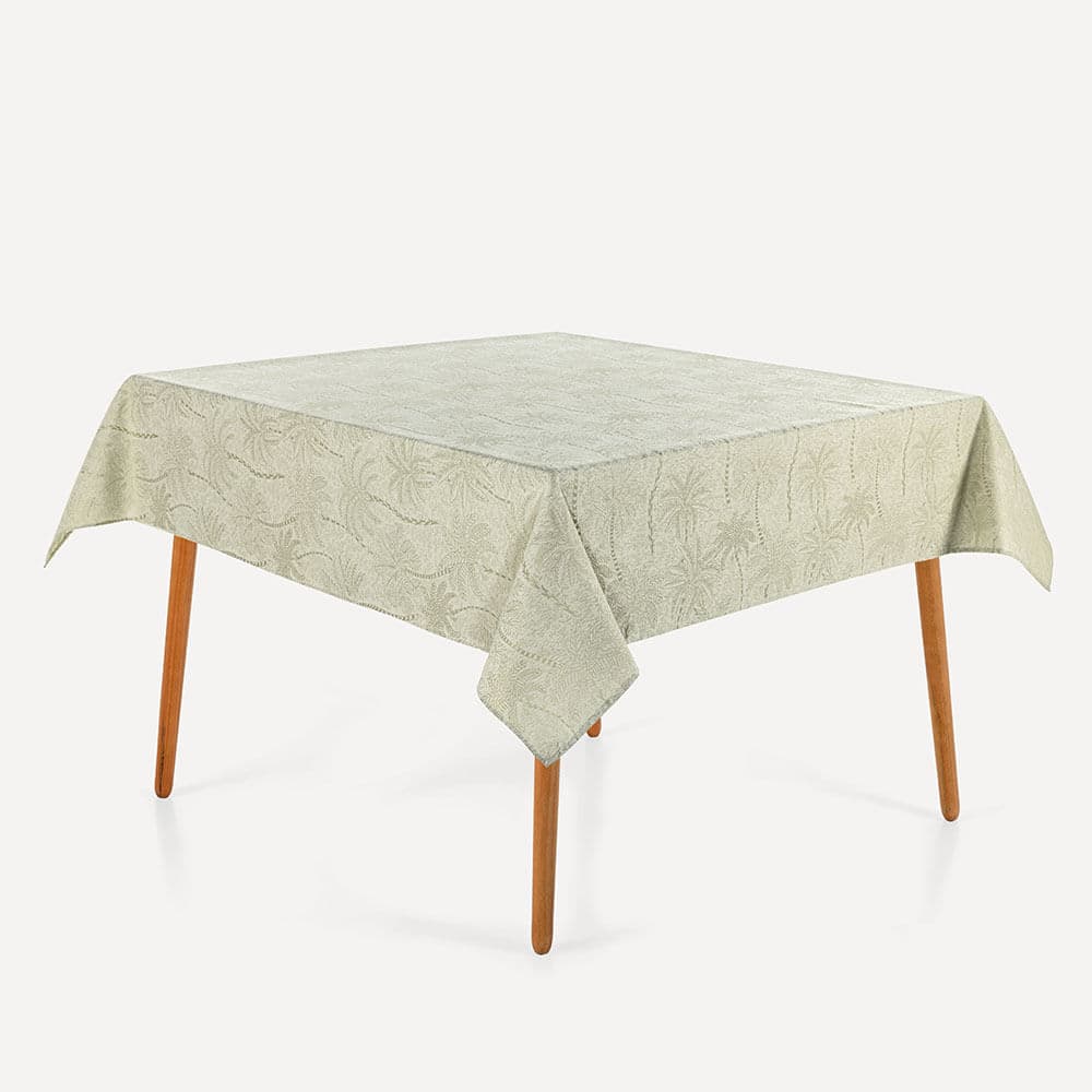 Toalha de Mesa Quadrada 6 Lugares Bali Alecrim 1,80mx1,80m