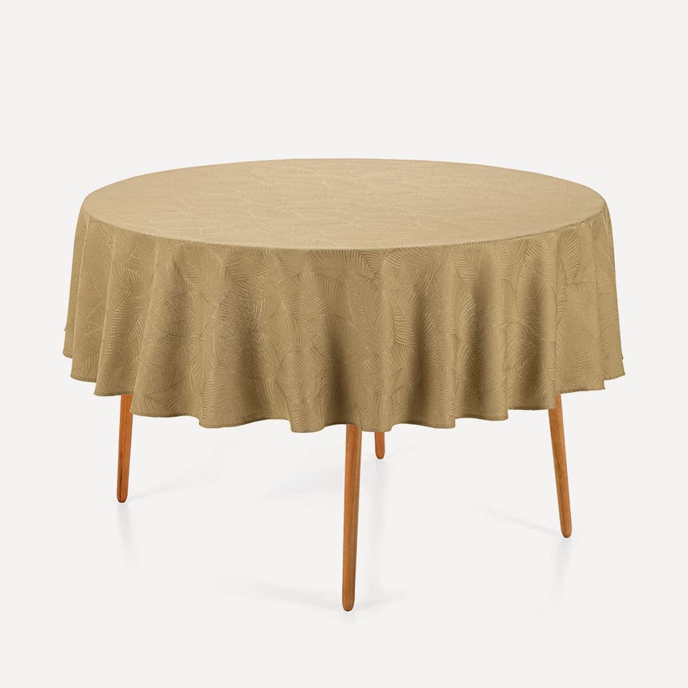 Toalha de Mesa Redonda 4 Lugares Tilia Camurça