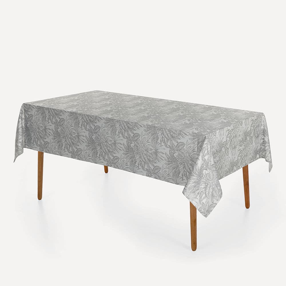 Toalha de Mesa Retangular 8 Lugares Havana Cinza mescla