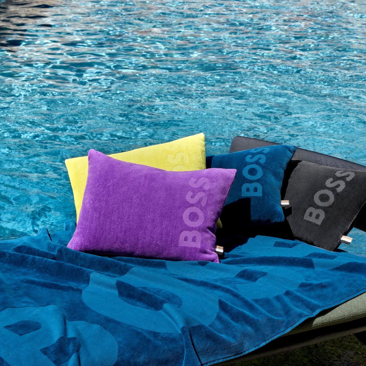 Toalha de Praia Zuma Boss Home Azul Pacífico 100cm x 180cm