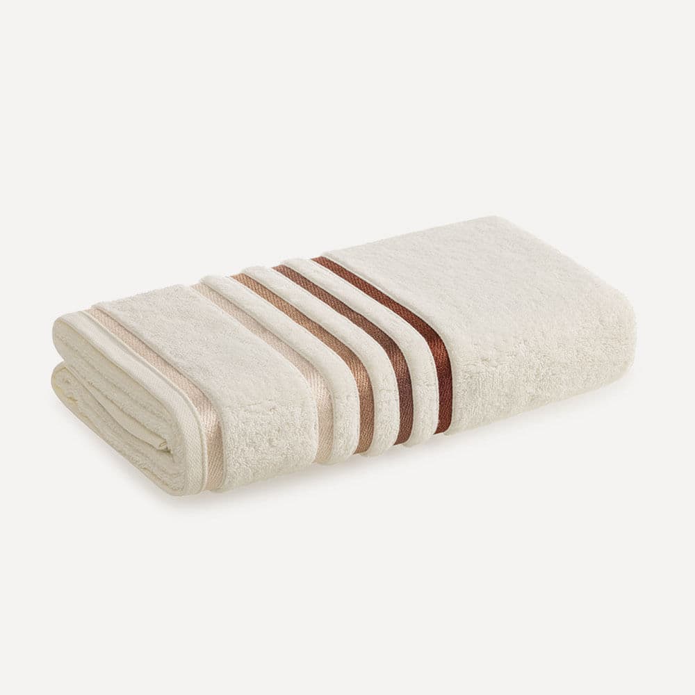Toalha de Rosto Fio Penteado Lumina Ivory/Ferrugem