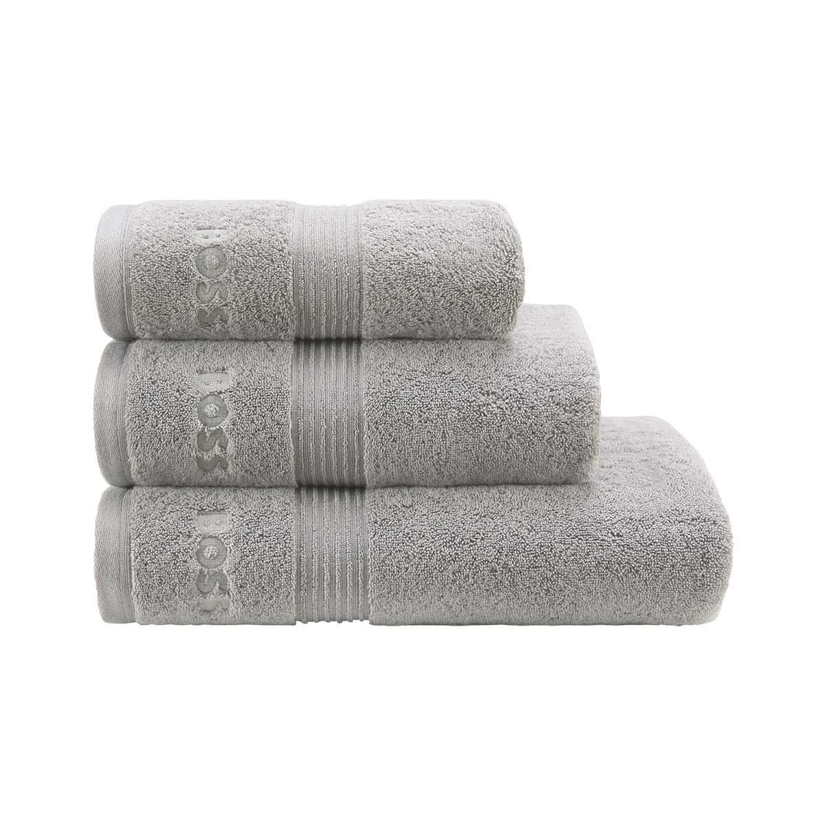 Toalha de Rosto Loft Boss Home Prata 50cm x 100cm