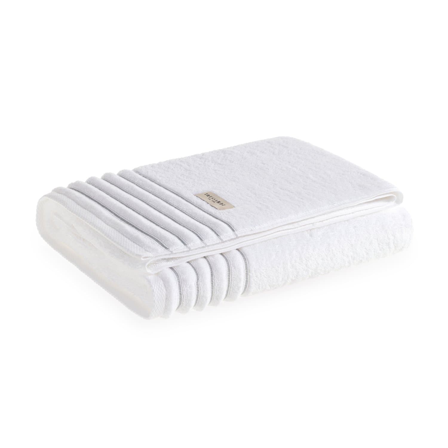 Toalha de Rosto Palladio Trussardi 48 x 80 cm Branco e Nebbia