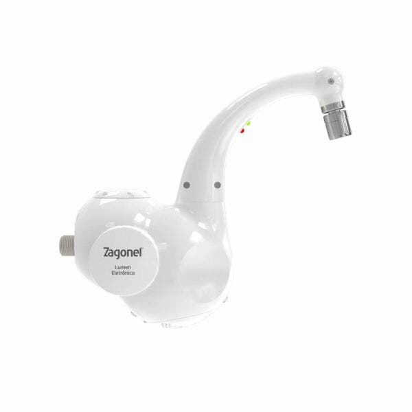Torneira Elétrica de Parede para Cozinha com Bica Alta Branco 110V Lumen Zagonel
