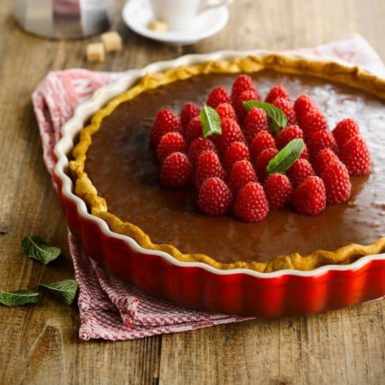 Travessa Canelada para Flan Heritage Le Creuset Vermelho 28 cm