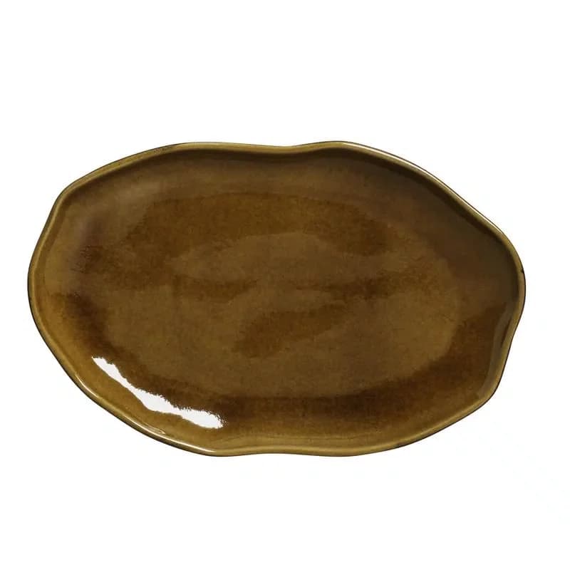 Travessa Oval Rasa M Orgânico Âmbar Porto Brasil 30 cm