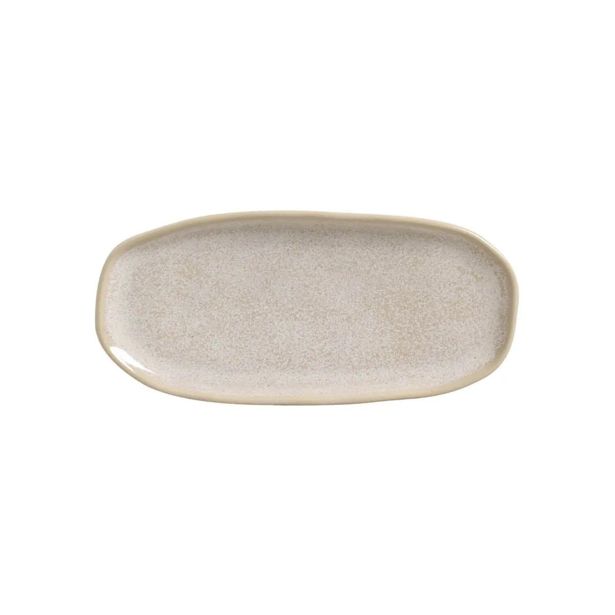 Travessa Oval Rasa Pequena Orgânica Porto Brasil Latte 23x11 cm