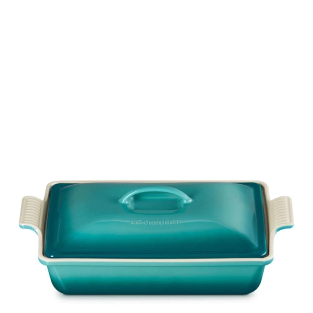 Travessa Refratária de Cerâmica com Tampa Le Creuset Bleu Riviera 33cm