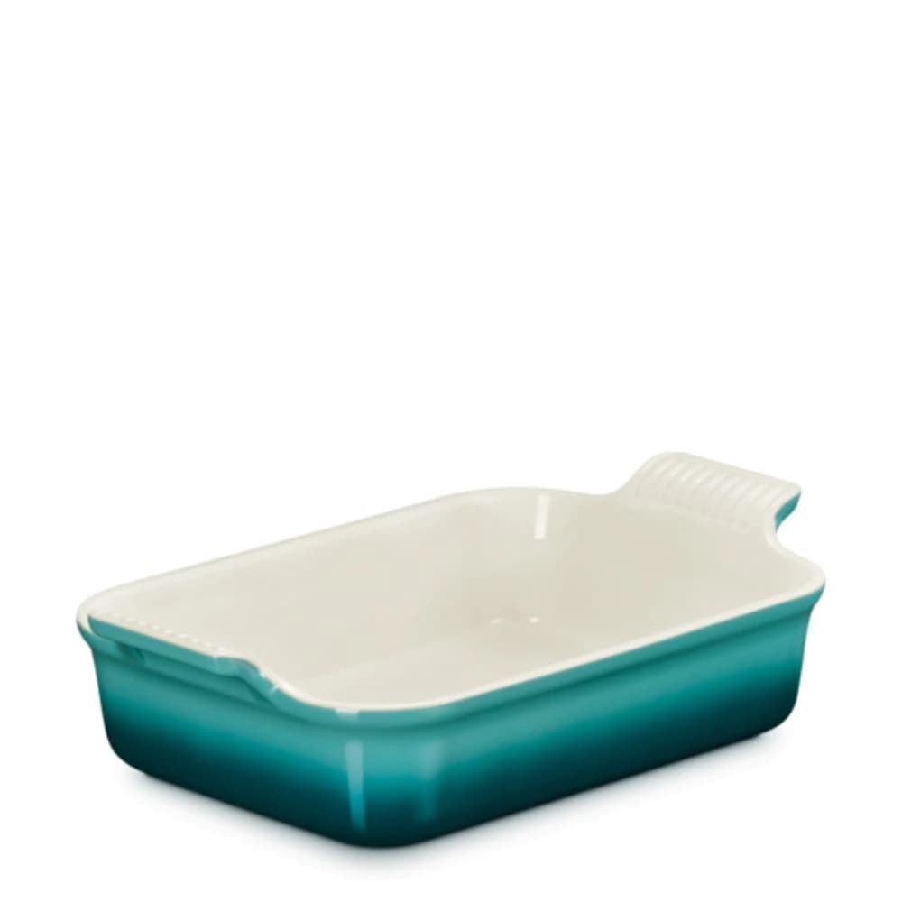 Travessa Refratária de Cerâmica Le Creuset Heritage Bleu Riviera 26x20x9cm