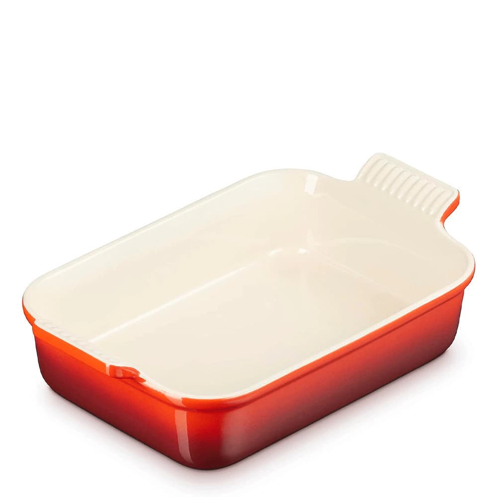 Travessa Refratária de Cerâmica Le Creuset Heritage Vermelha 19x15x8CM