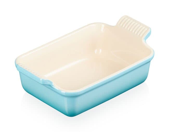 Travessa Retangular Heritage Le Creuset Azul Caribe 26 cm