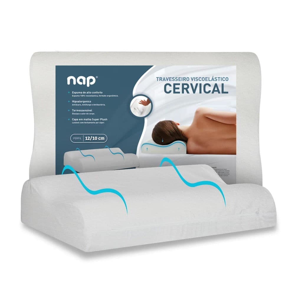 Travesseiro Comfort Cervical Viscoelástico 48x68cm - Nap