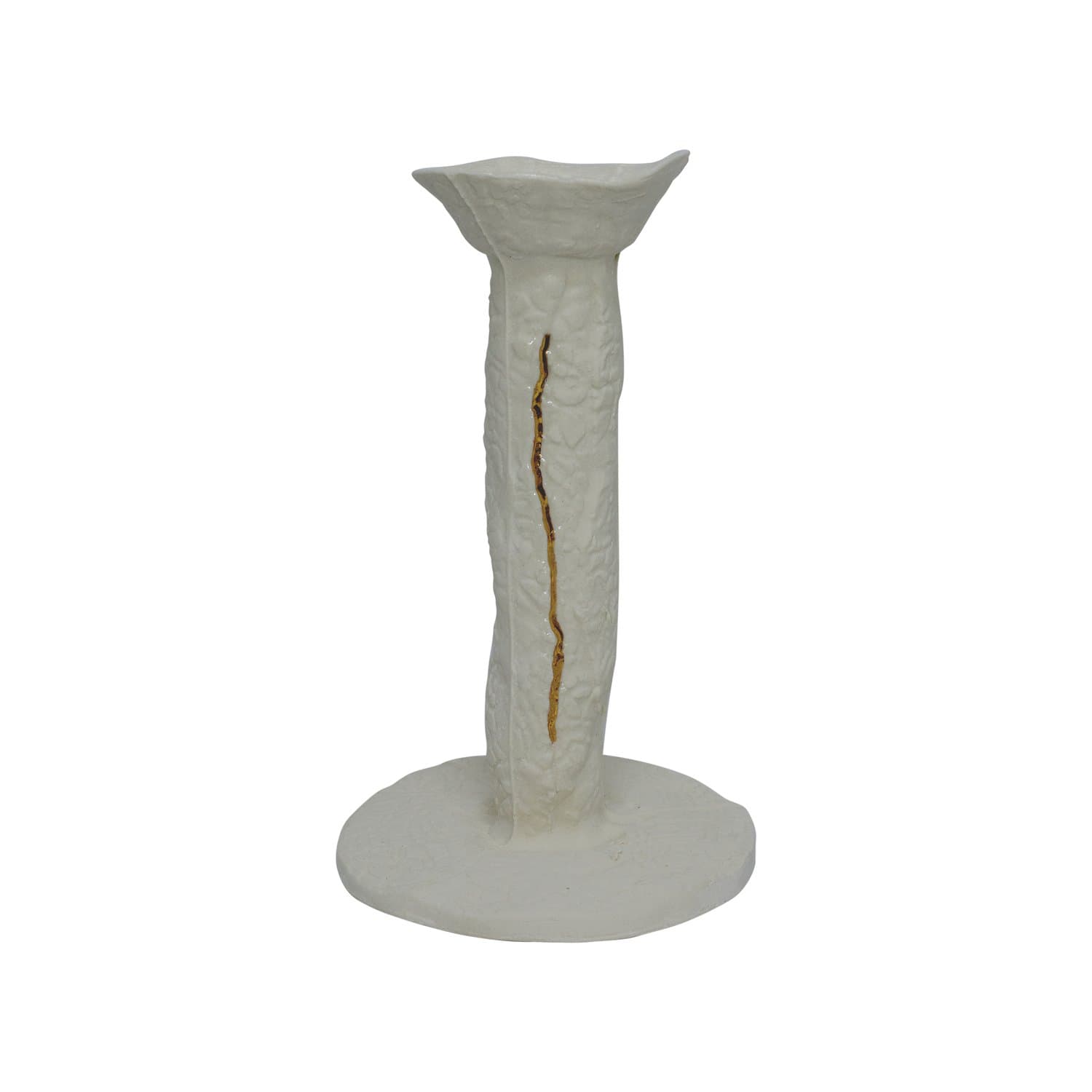 Vaso Série Castiçal em Ouro e Porcelana Atelier Le Motif