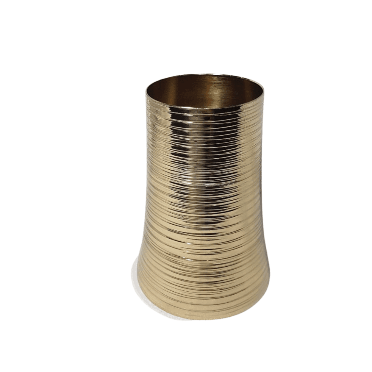 Vaso Spin Baixo St. James Dourado 8 x 15 cm