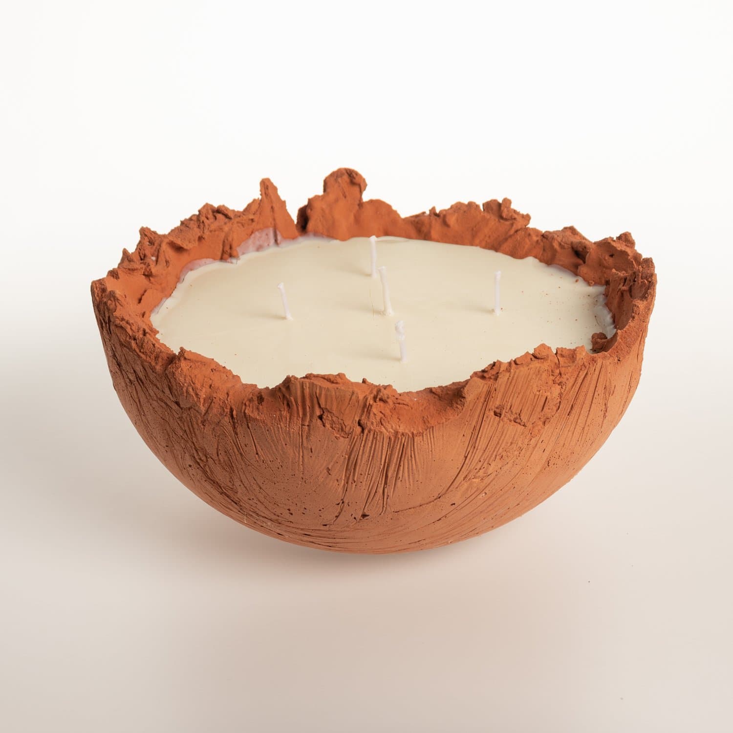 Vela Em Bowl G Concreto Terracota Labonni 22 x 11 cm