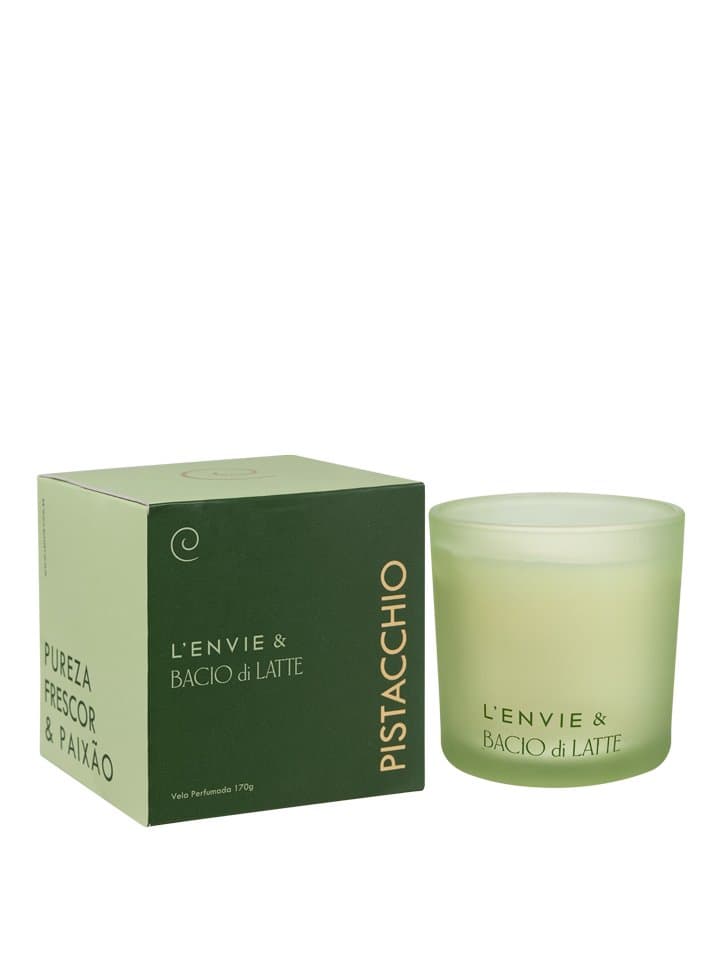 Vela Perfumada Bacio di Latte Pistacchio Lenvie 170 g