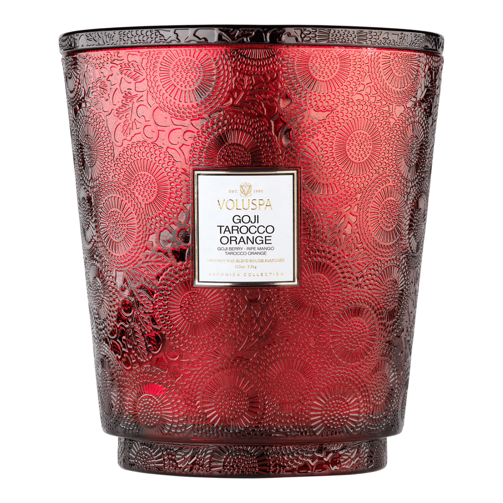 Vela Pote Vidro 250h 5 Pavios Goji e Tarocco Orange - Voluspa