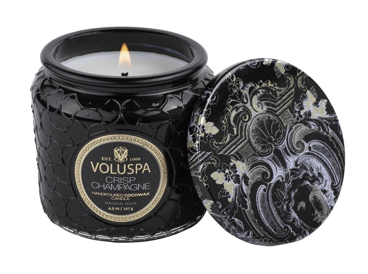 Vela Pote Vidro Crisp Champagne Voluspa 35 Horas