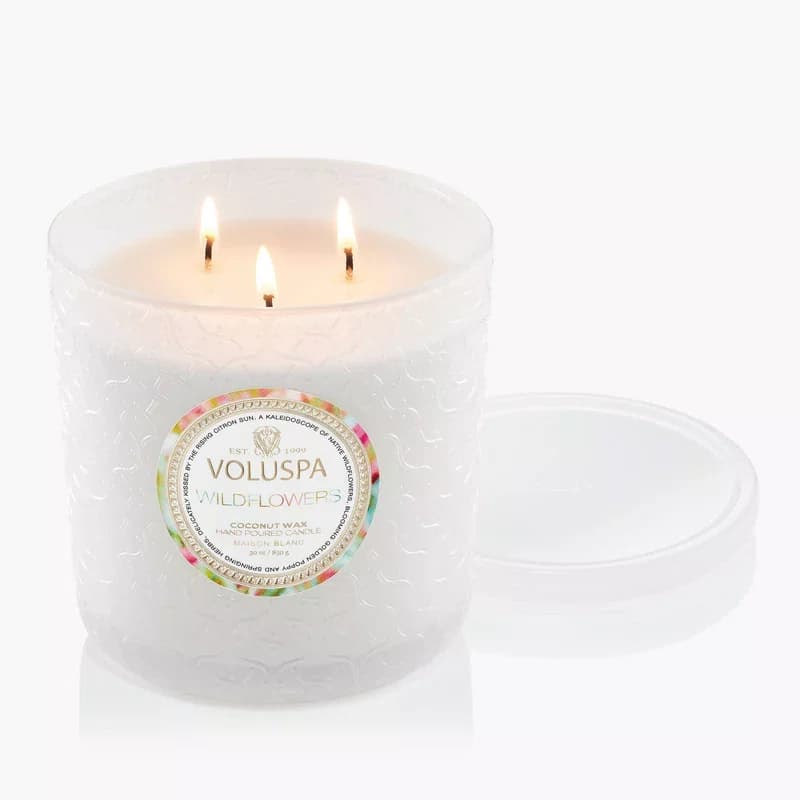 Vela Pote Vidro Luxe +80h Wildflowers - Voluspa