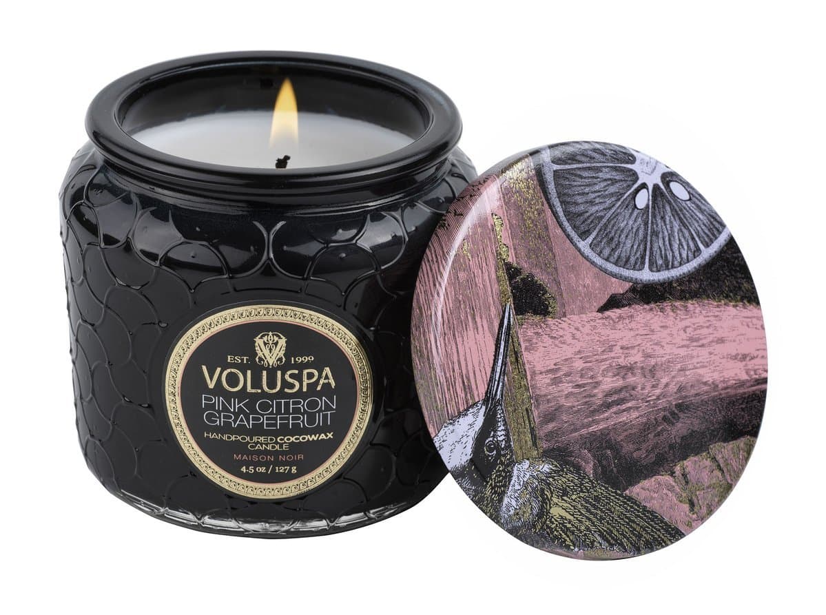 Vela Pote Vidro Pink Citron Grapefruit Voluspa 35 Horas
