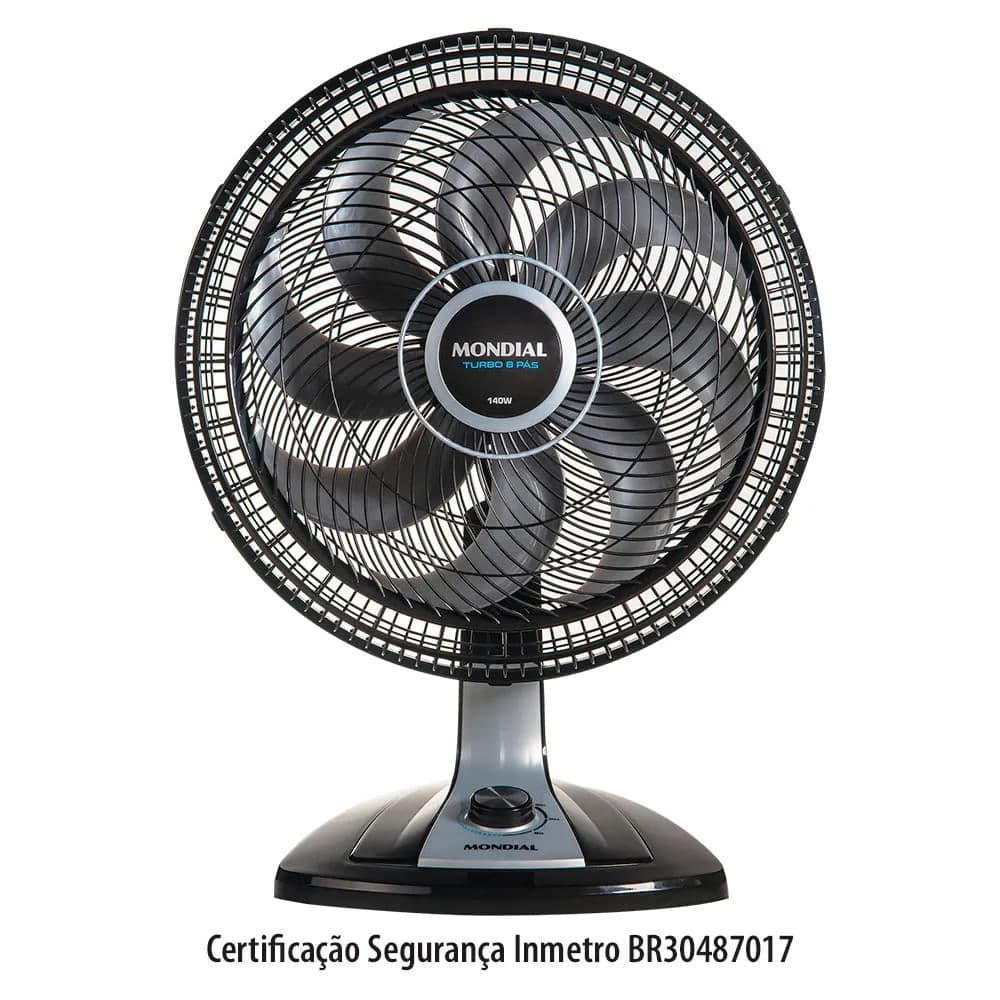 Ventilador de Mesa Mondial Turbo Vtx-40-8p 40cm 8 Pás Preto