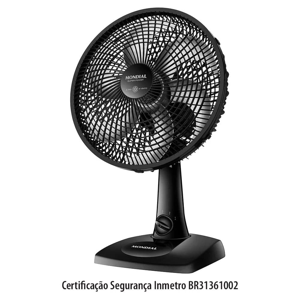 Ventilador de Mesa Super Power 30cm Preto NVSP-30-B2 - Mondial