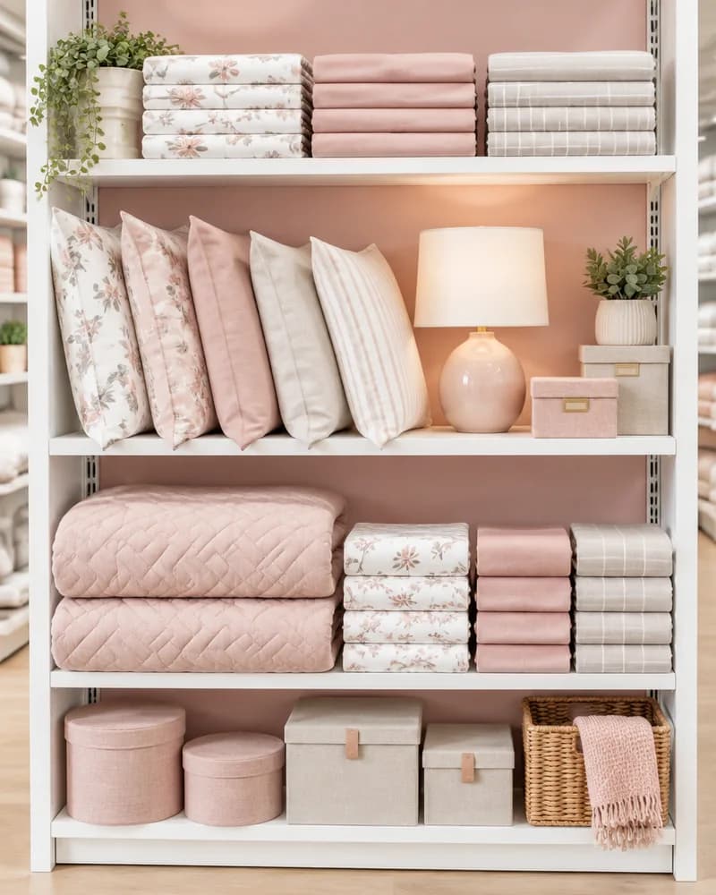 Cama de casal arrumada com roupa de cama branca num quarto claro